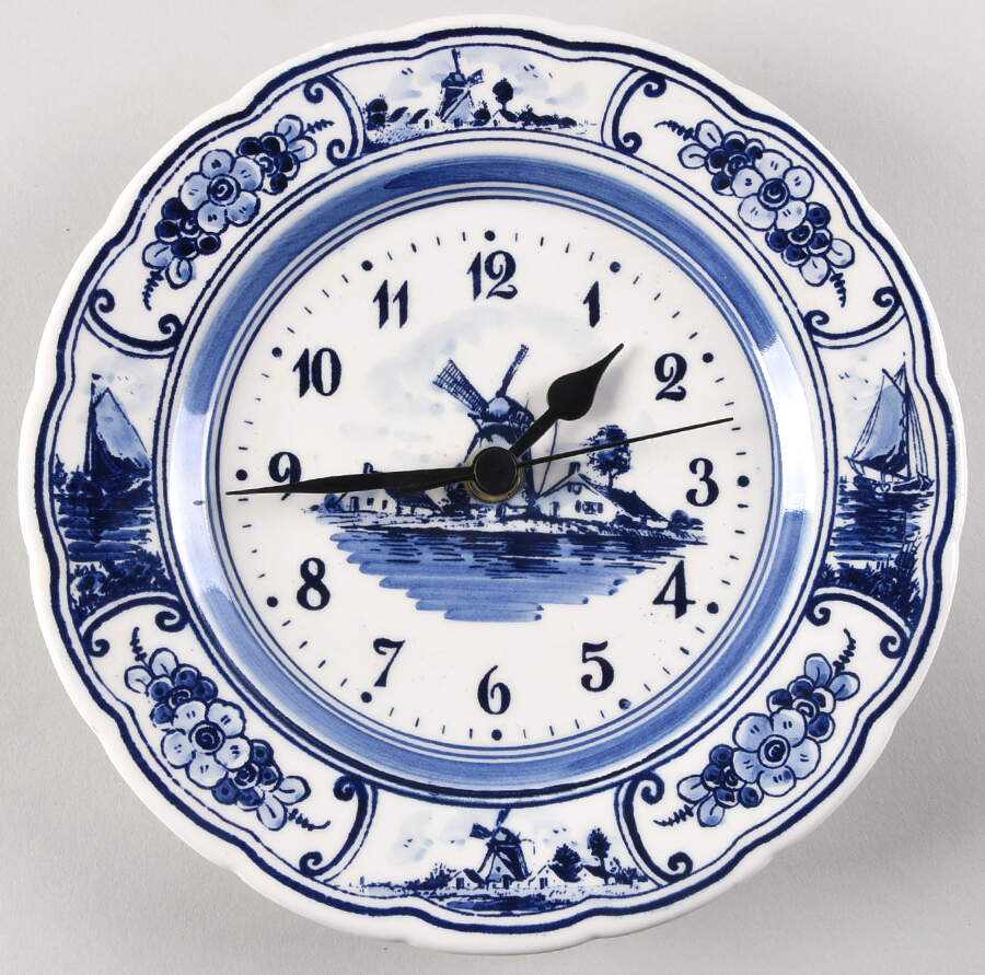 Delfts Blue Clock Plate by Holland-1