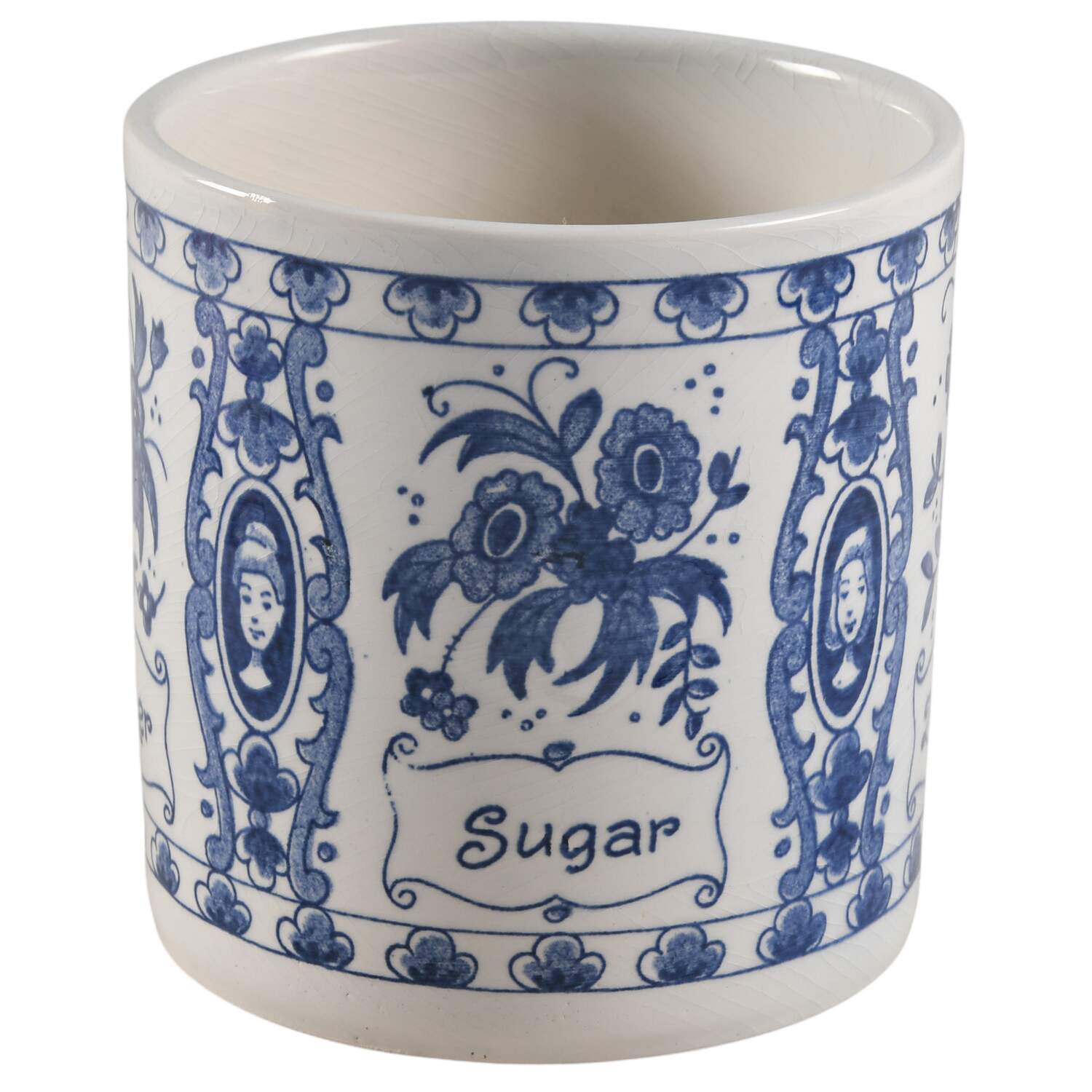 Delfts Blue Sugar Canister No Lid by Holland-1
