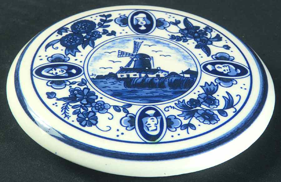 Delfts Blue Lid for Coffee Canister by Holland-1