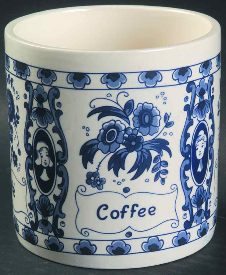 Delfts Blue Coffee Canister No Lid by Holland-1