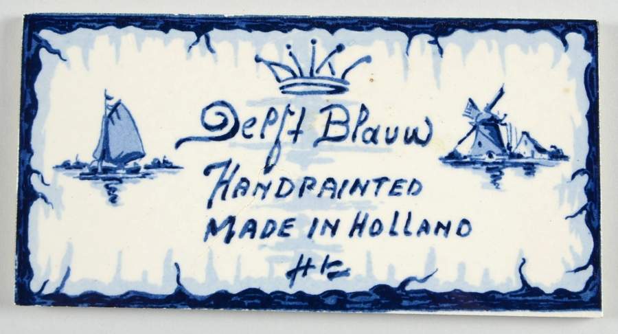 Delfts Blue 6" Advertising Wall Tile by Holland-1