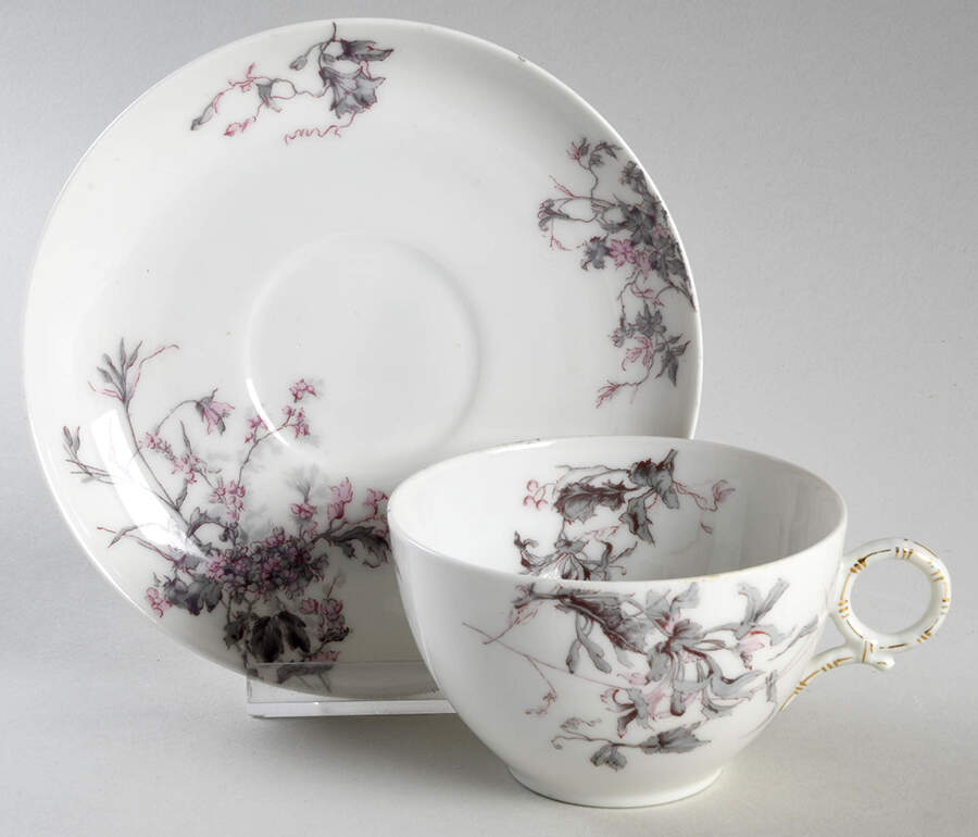 Schleiger 1152-7 Flat Cup & Saucer Set by Haviland-1