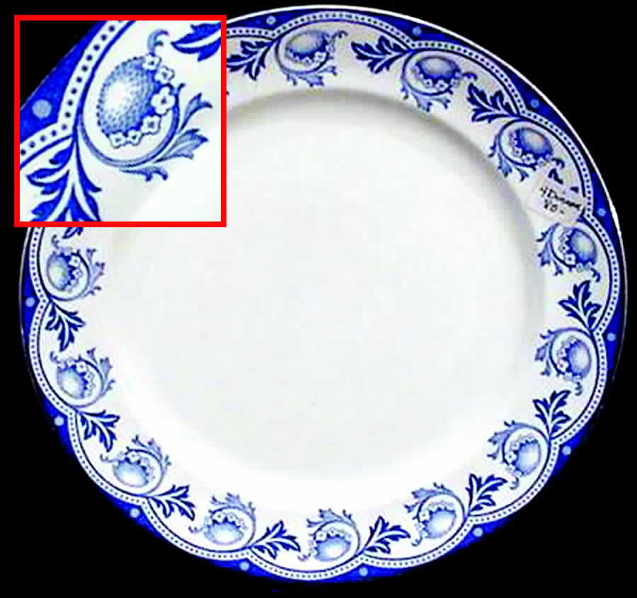 Pom Blue Dinner Plate by Wm Hulme-1