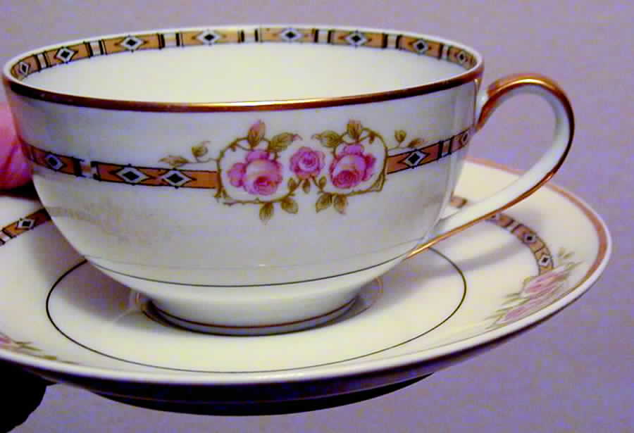 H776 Flat Cup & Saucer Set by Haviland-1