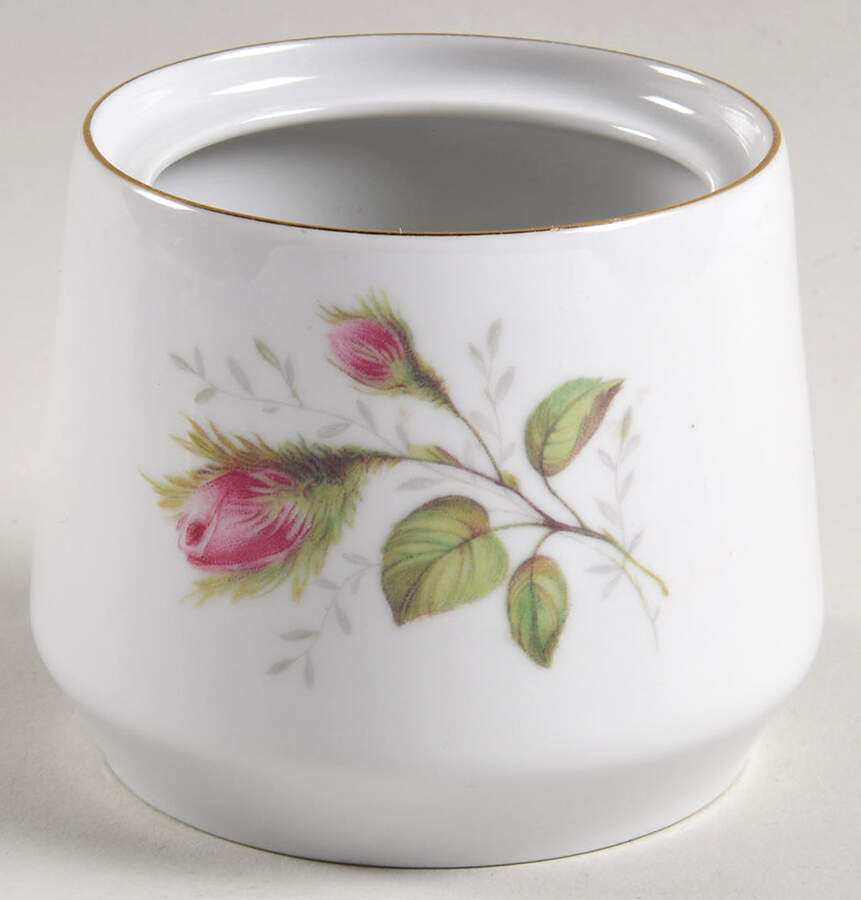 Moss Rose (Smooth) Sugar Bowl No Lid by Hutschenreuther-1