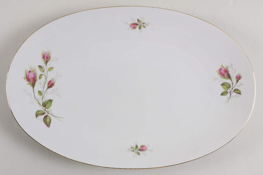 Moss Rose (Smooth) 14" Oval Serving Platter by Hutschenreuther-1