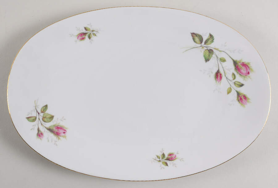 Moss Rose (Smooth) 12" Oval Serving Platter by Hutschenreuther-1