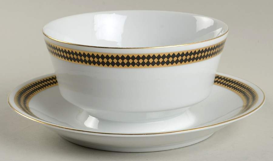 Romanesque Gravy Boat with Attached Underplate by Harmony House China-1