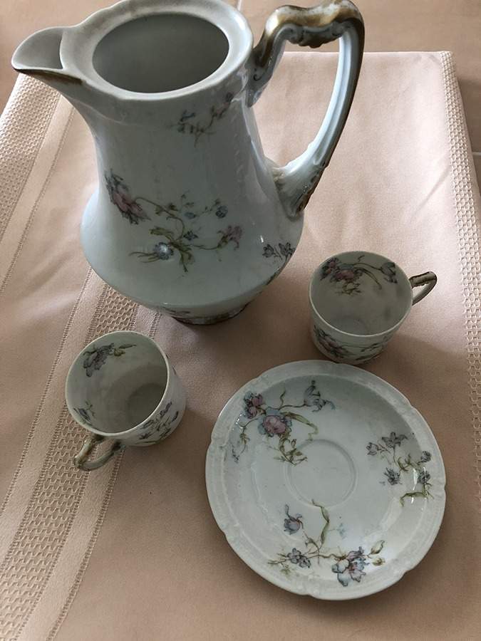Schleiger 663h Chocolate Cup & Saucer Set by Haviland-1