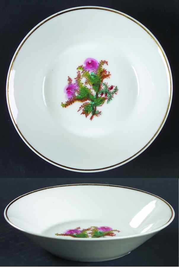 Moss Rose (Gold Trim, No Verge) Fruit/Dessert (Sauce) Bowl by Haviland-1