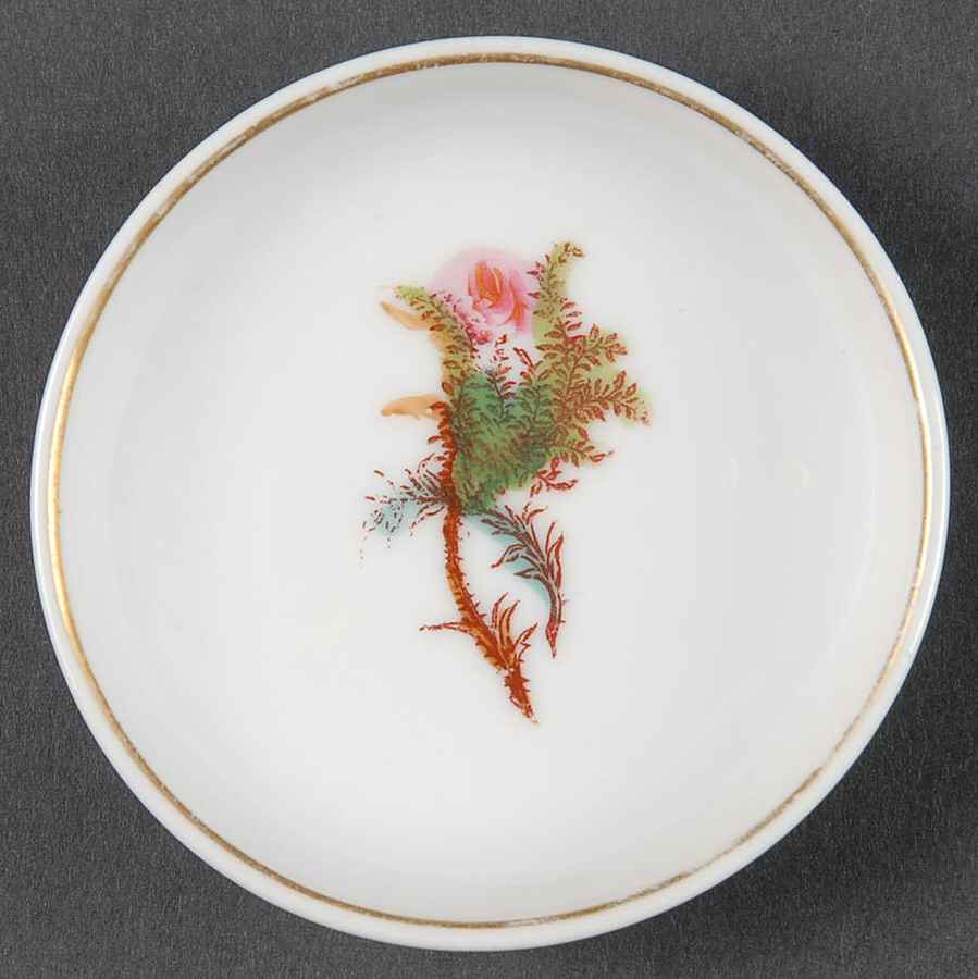 Moss Rose (Gold Trim, No Verge) Butter Pat by Haviland-1