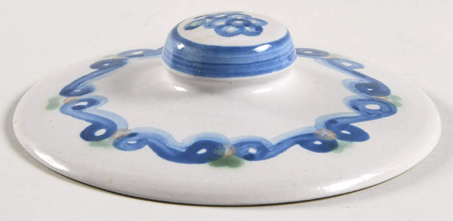 Bluette Lid for Butter Tub by M A Hadley-1