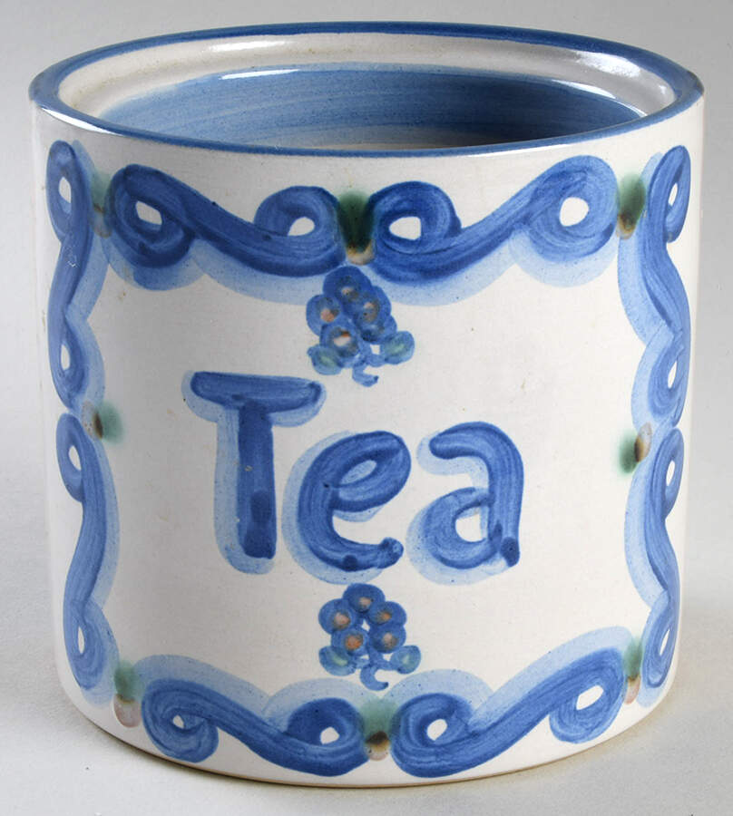 Bluette Tea Canister No Lid by M A Hadley-1