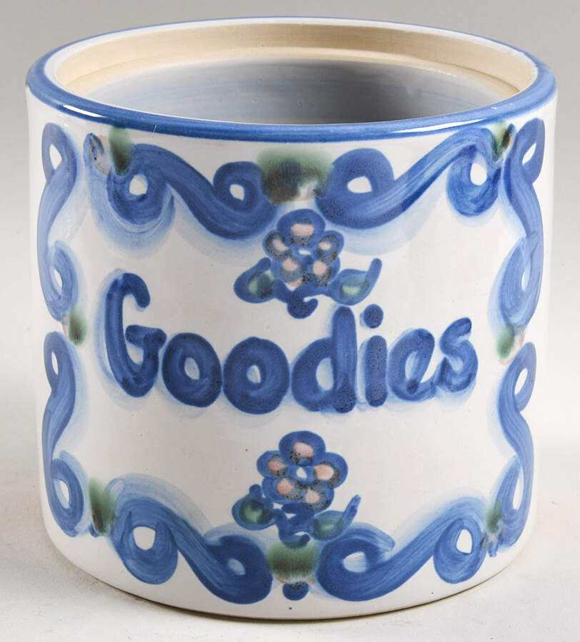 Bluette Small Goodies Jar No Lid by M A Hadley-1