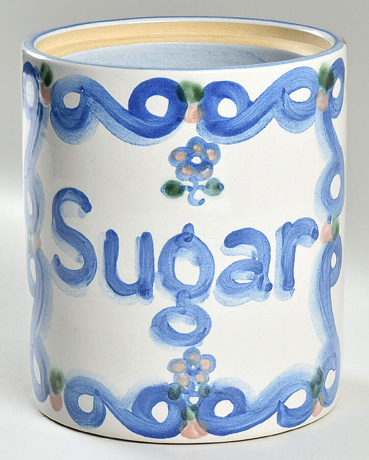 Bluette Sugar Canister No Lid by M A Hadley-1