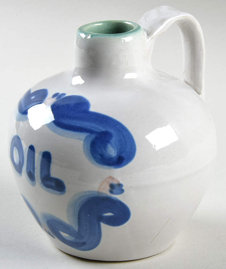 Bluette Oil Cruet No Stopper by M A Hadley-1