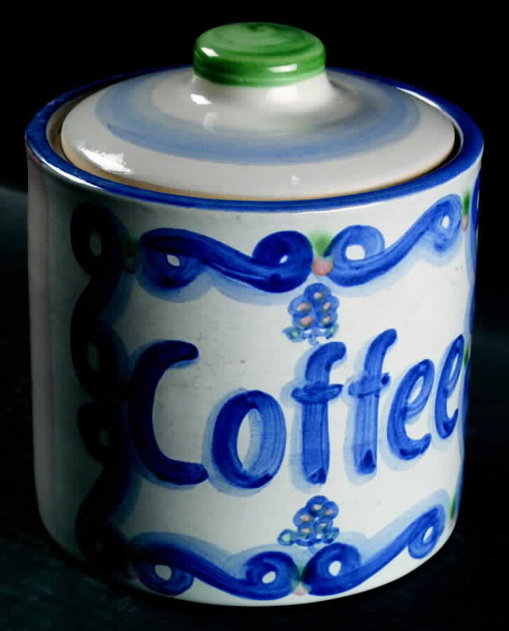 Bluette Coffee Canister & Lid by M A Hadley-1
