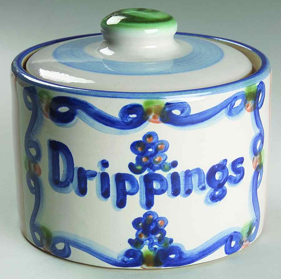 Bluette Drip Jar & Lid (No Strainer) by M A Hadley-1
