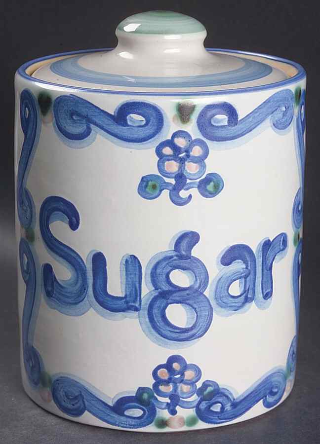 Bluette Sugar Canister & Lid by M A Hadley-1