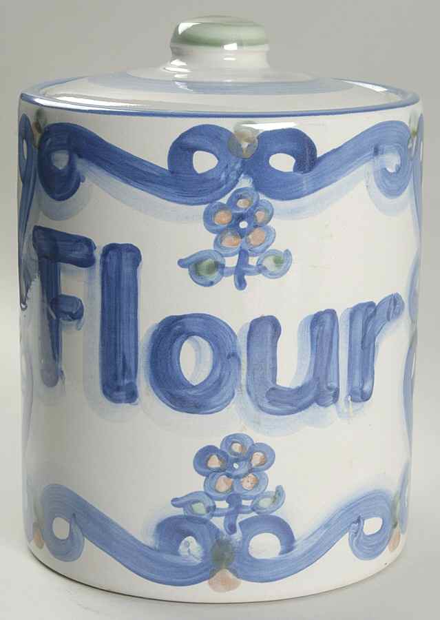 Bluette Flour Canister & Lid by M A Hadley-1