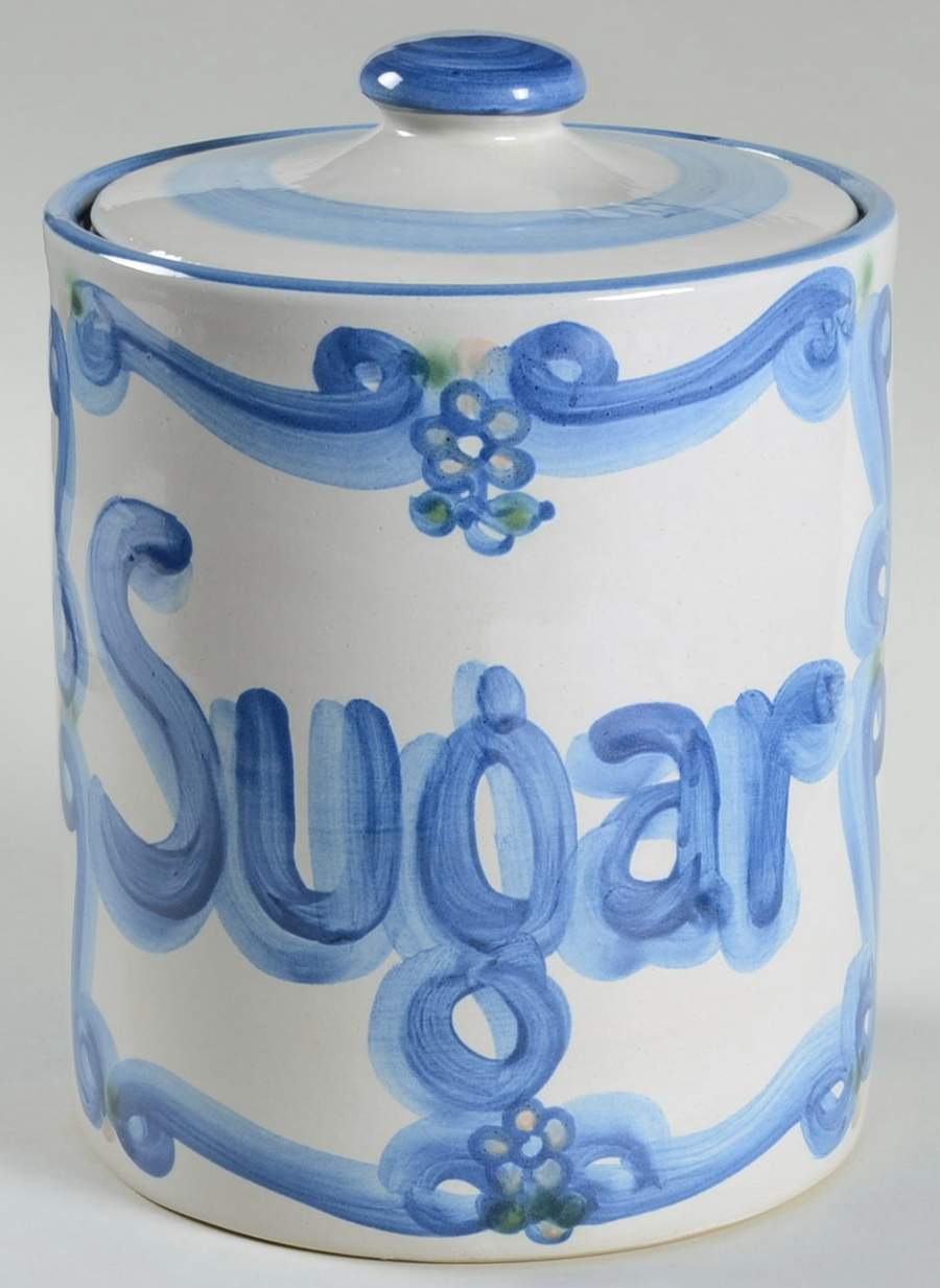 Bluette Sugar Canister & Lid by M A Hadley-1