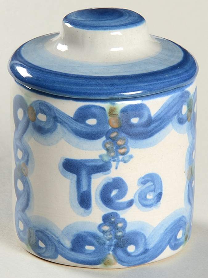 Bluette Tea Canister & Lid by M A Hadley-1
