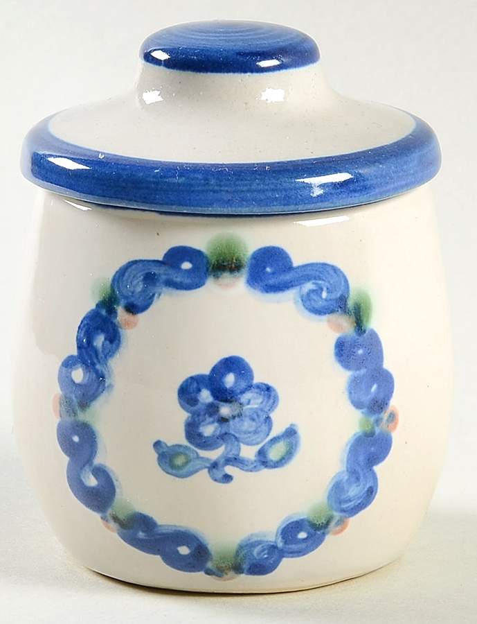 Bluette Sugar Bowl & Lid by M A Hadley-1
