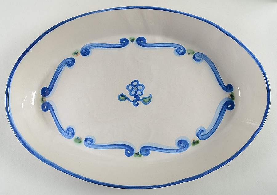 Bluette 14" Oval Serving Platter by M A Hadley-1