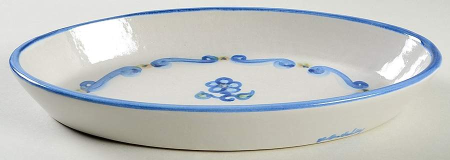 Bluette 10" Oval Serving Platter by M A Hadley-1