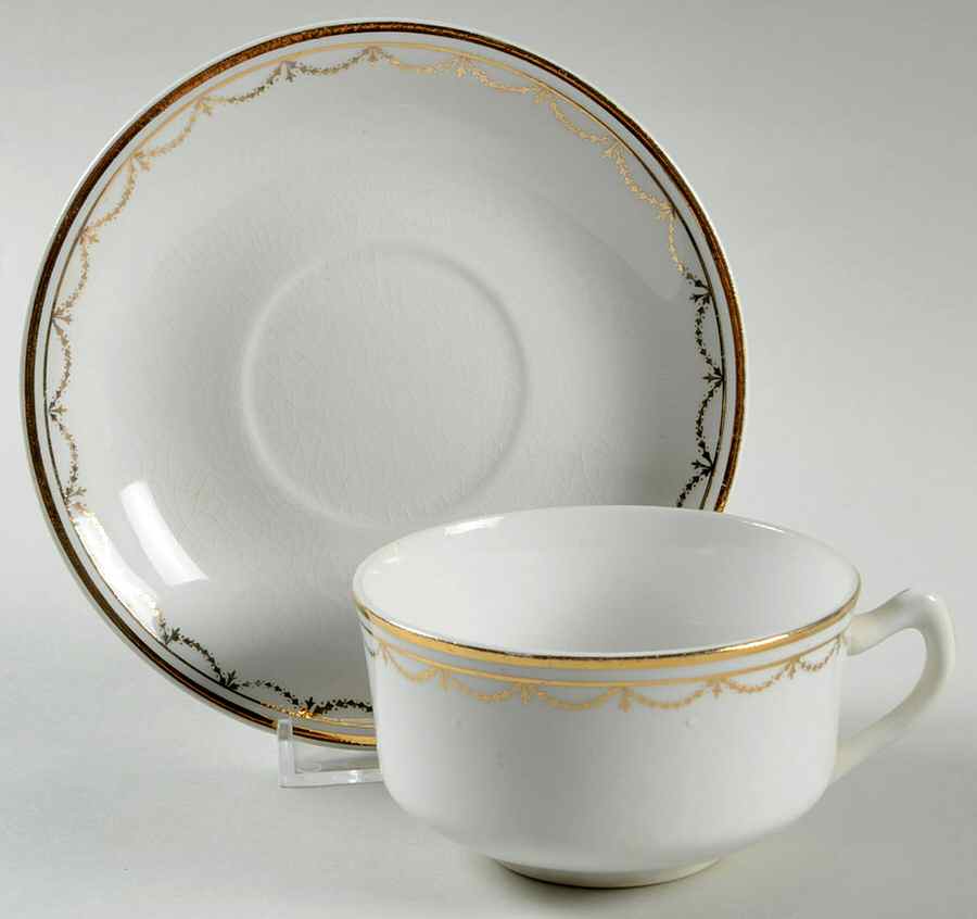 HLC2069 Flat Cup & Saucer Set by Homer Laughlin -1