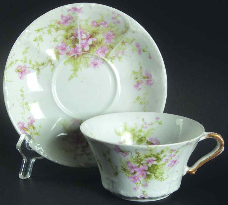 Schleiger 157-4 Flat Cup & Saucer Set by Haviland-1