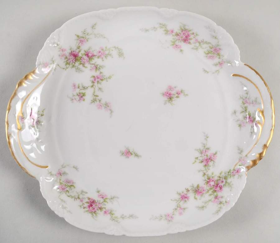 Schleiger 151-1 11" Square Handled Cake Plate by Haviland-1