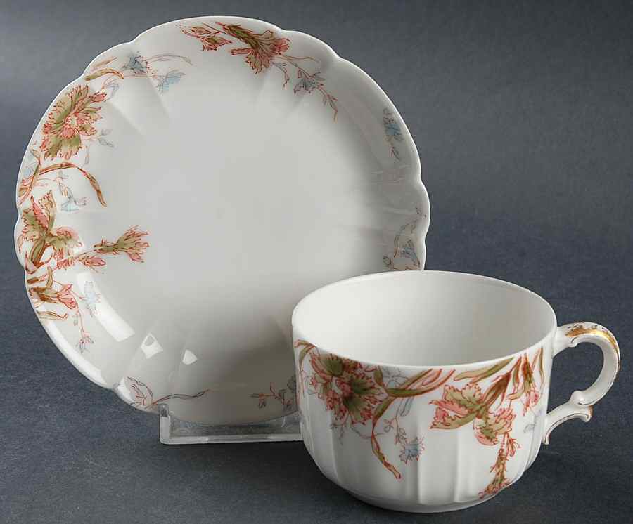 Schleiger 1158-6 Flat Cup & Saucer Set by Haviland-1