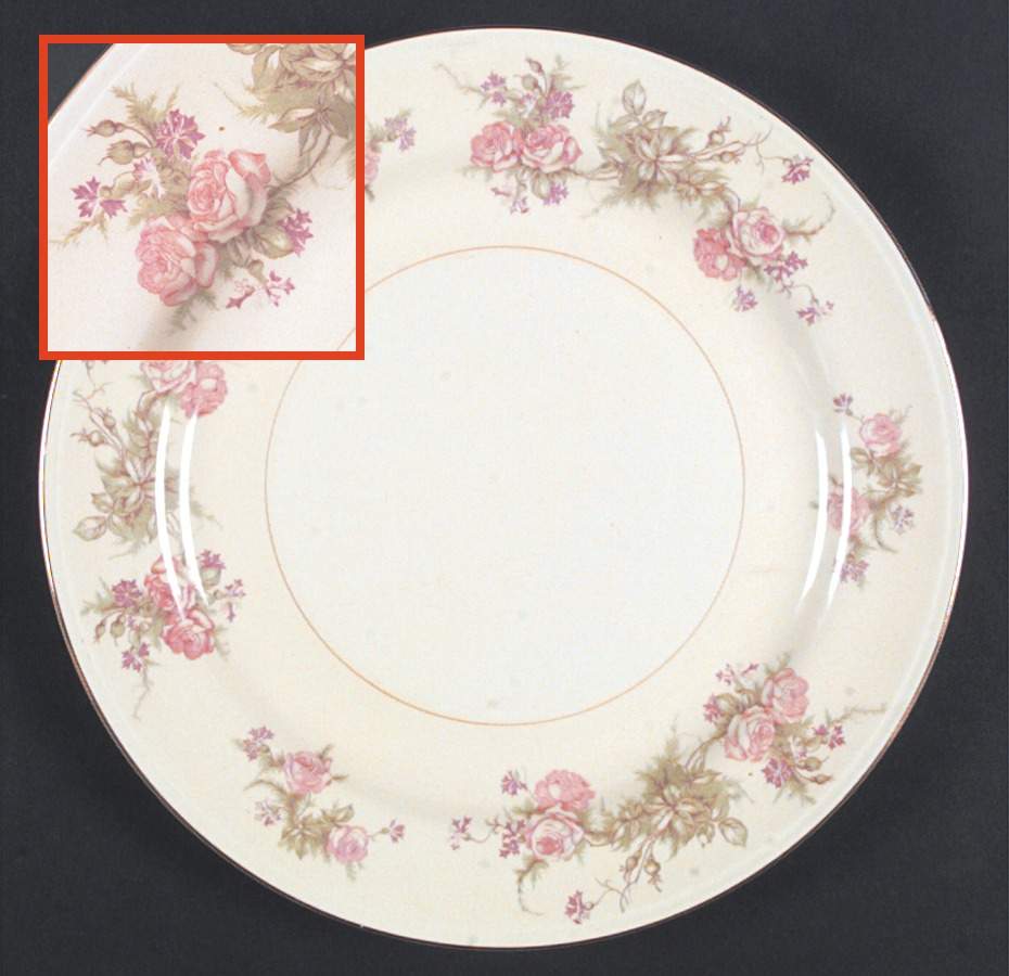 Heather Rose (Eggshell Nautilus) Dinner Plate by Homer Laughlin -1