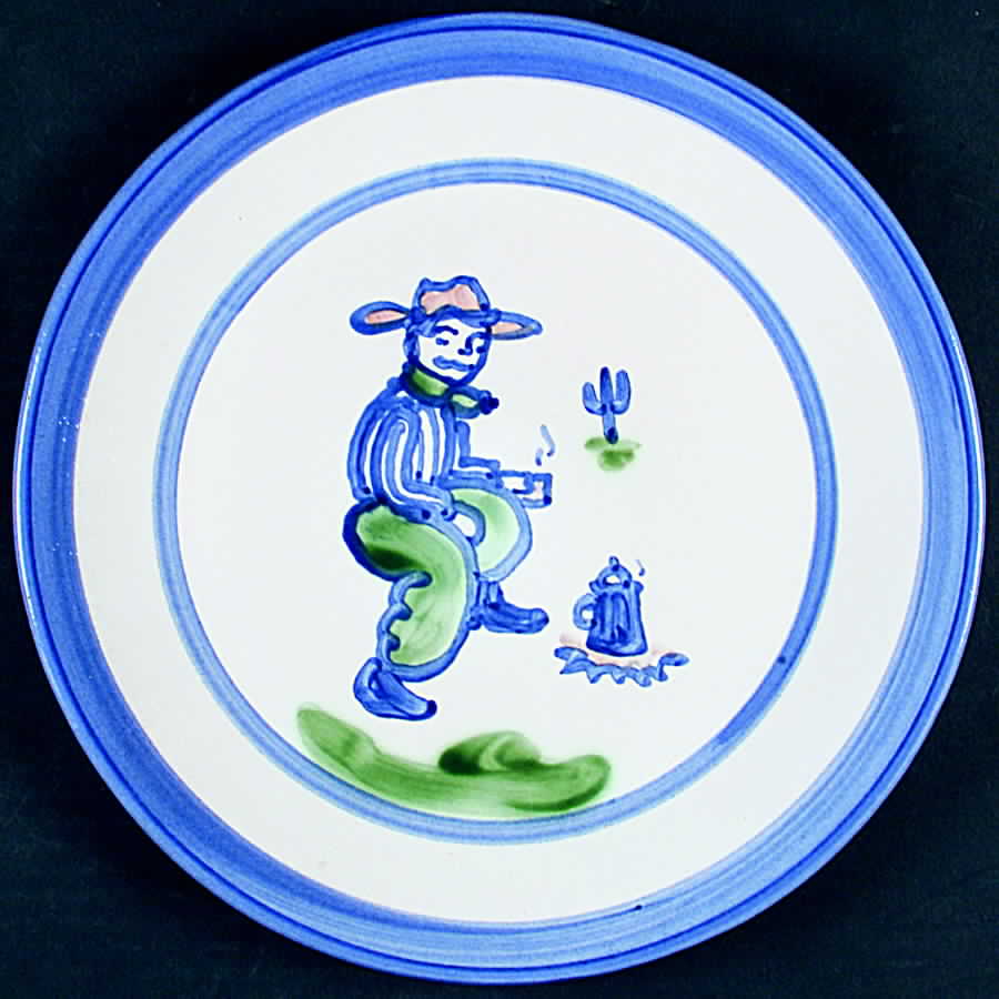 Cowboy Dinner Plate by M A Hadley-1