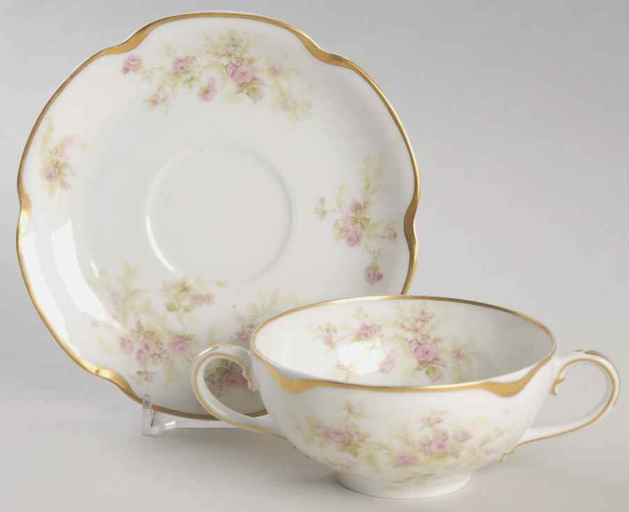 H1520 Flat Bouillon Cup & Saucer by Haviland-1