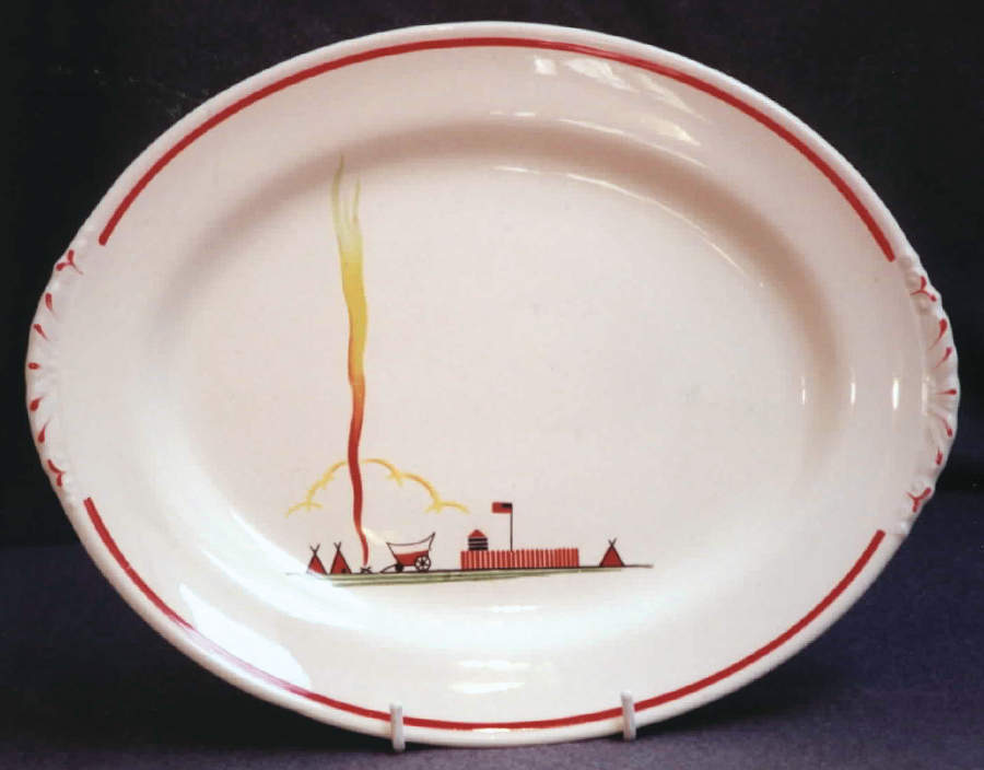 Early America 13" Oval Serving Platter by Homer Laughlin -1