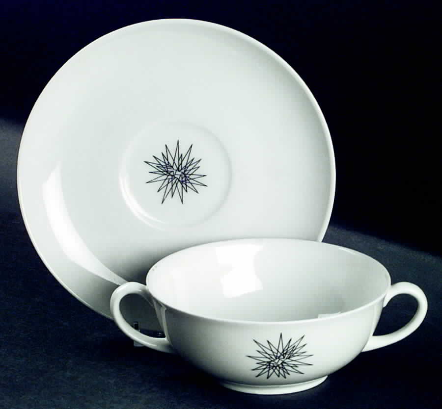 Accent Flat Cream Soup Bowl & Saucer Set by Holiday-1