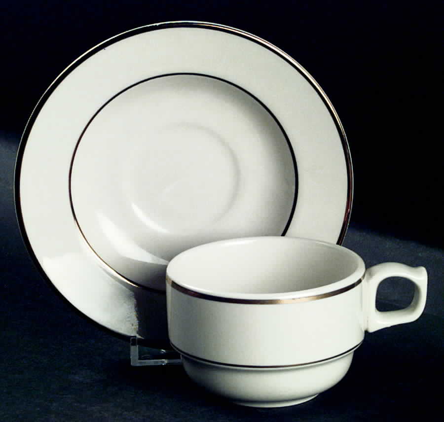 HLC2113 Flat Cup & Saucer Set by Homer Laughlin -1