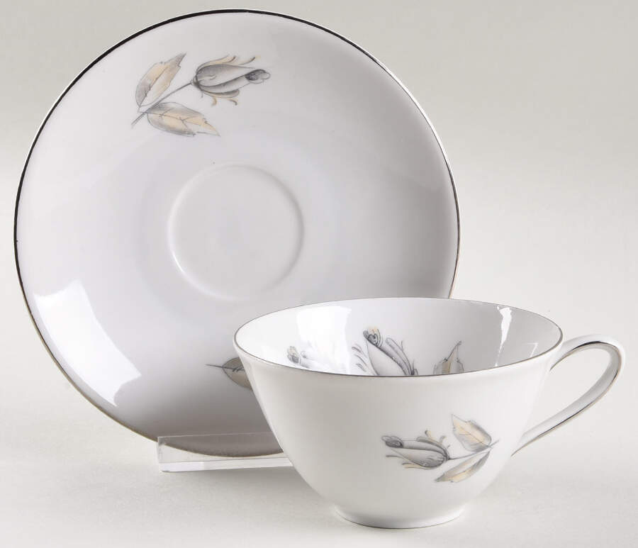 Nocturne Flat Cup & Saucer Set by Hutschenreuther-1