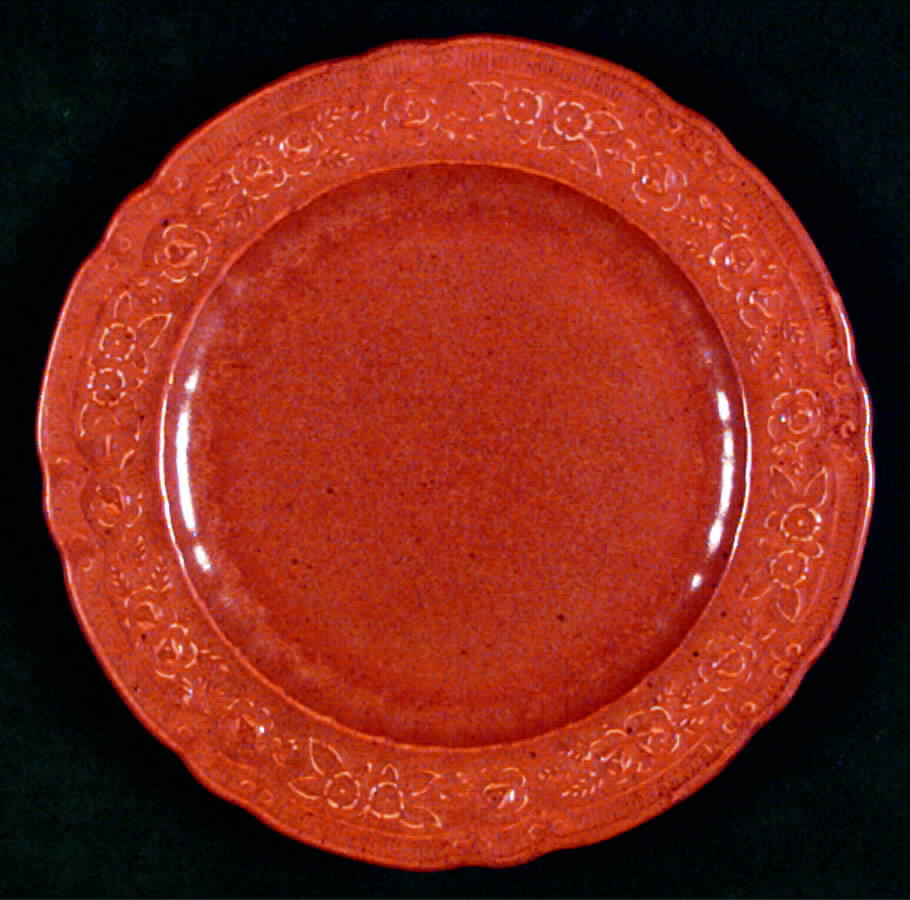 Antique Burnt Orange Bread & Butter Plate by Homer Laughlin -1
