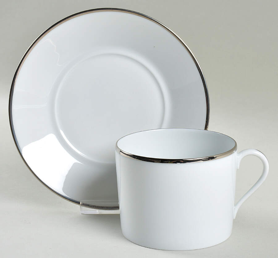Orsay Platine Breakfast Cup & Saucer Set by Haviland-1