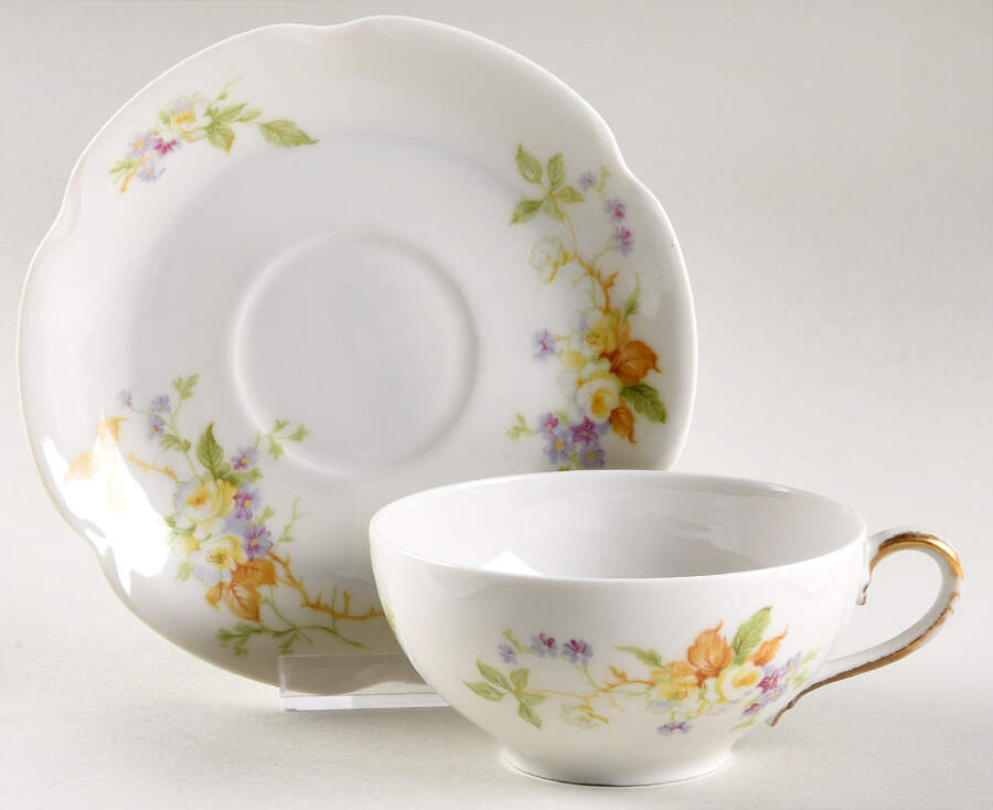 H1567 Flat Cup & Saucer Set by Haviland-1