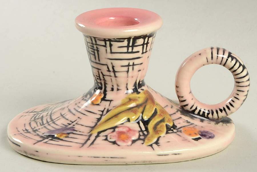 Blossom Flite Handled Candleholder by Hull-1