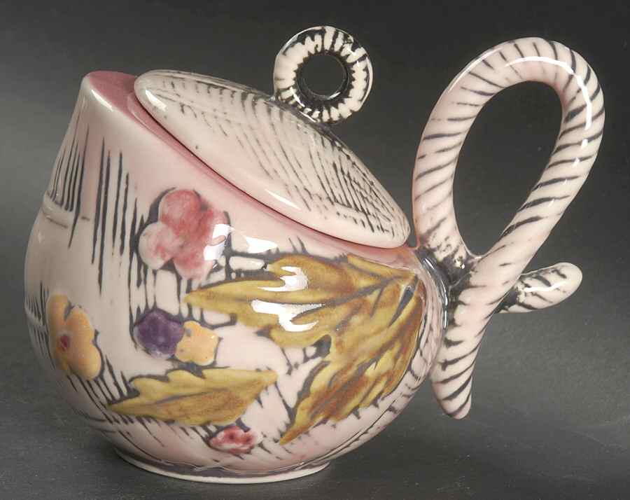 Blossom Flite Sugar Bowl & Lid by Hull-1