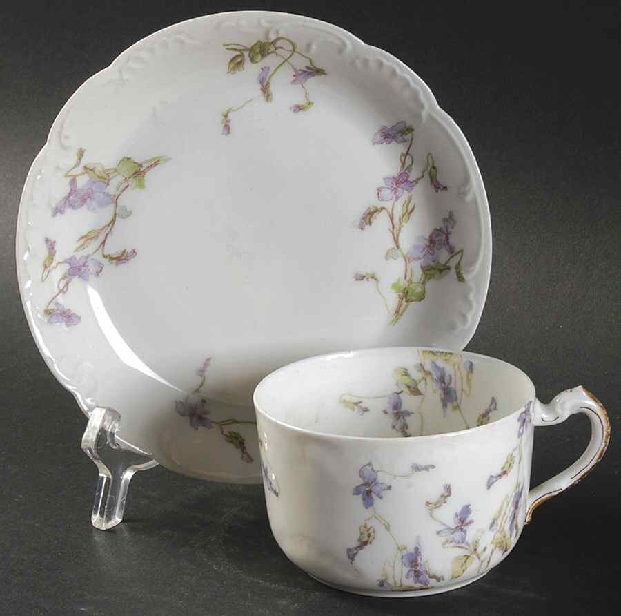 Schleiger 443-2 Flat Cup & Saucer Set by Haviland-1