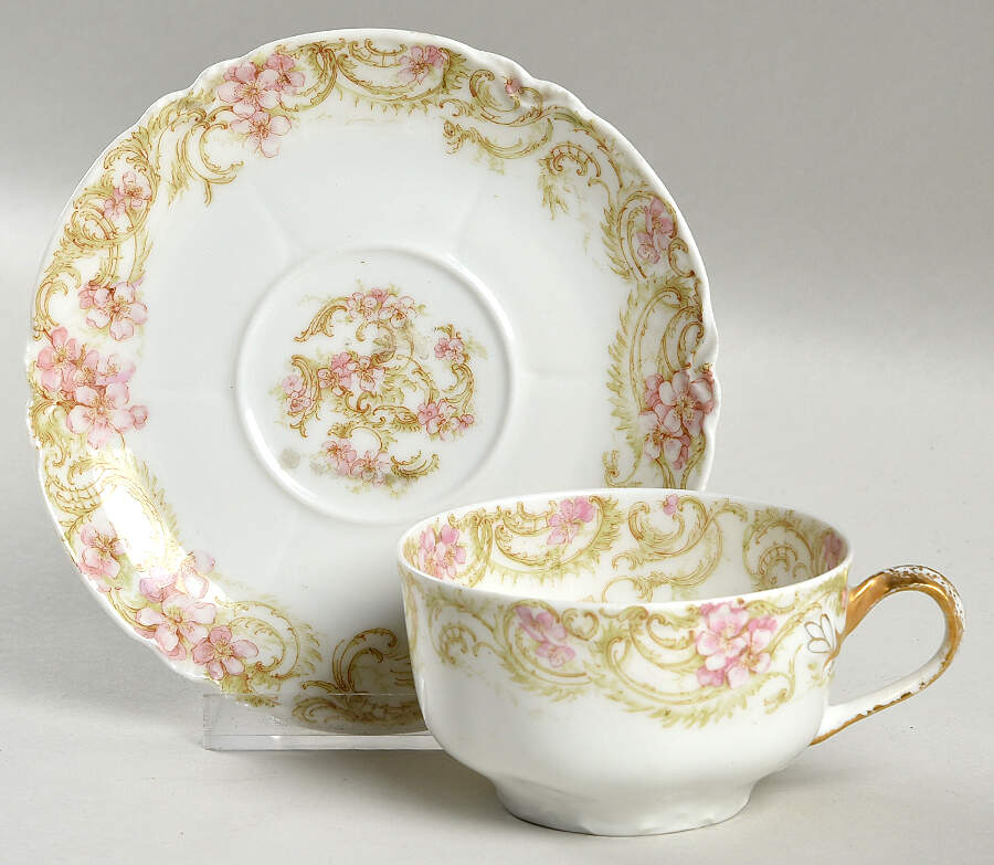 H1593 Flat Cup & Saucer Set by Haviland-1