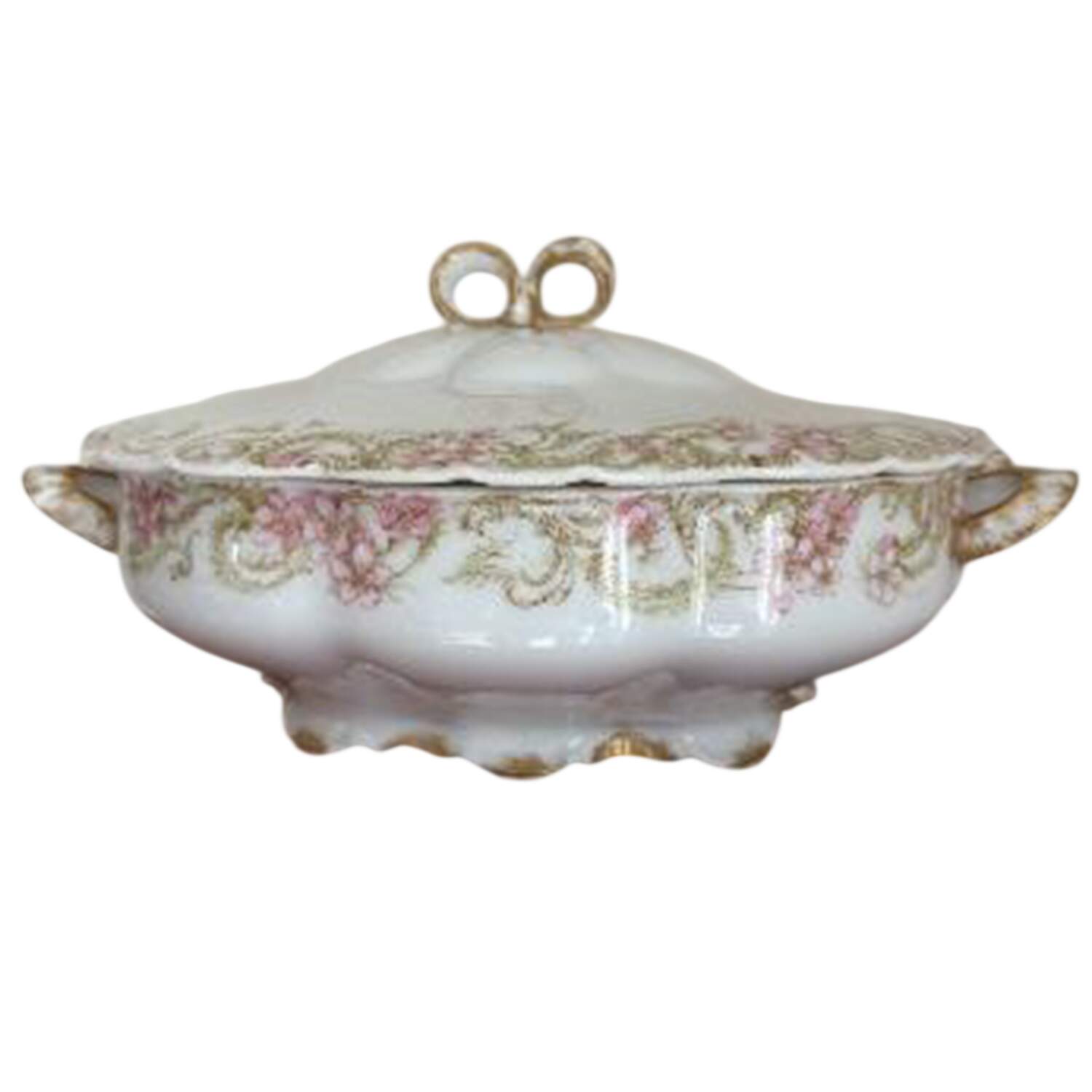 H1593 Oval Covered Vegetable by Haviland-1