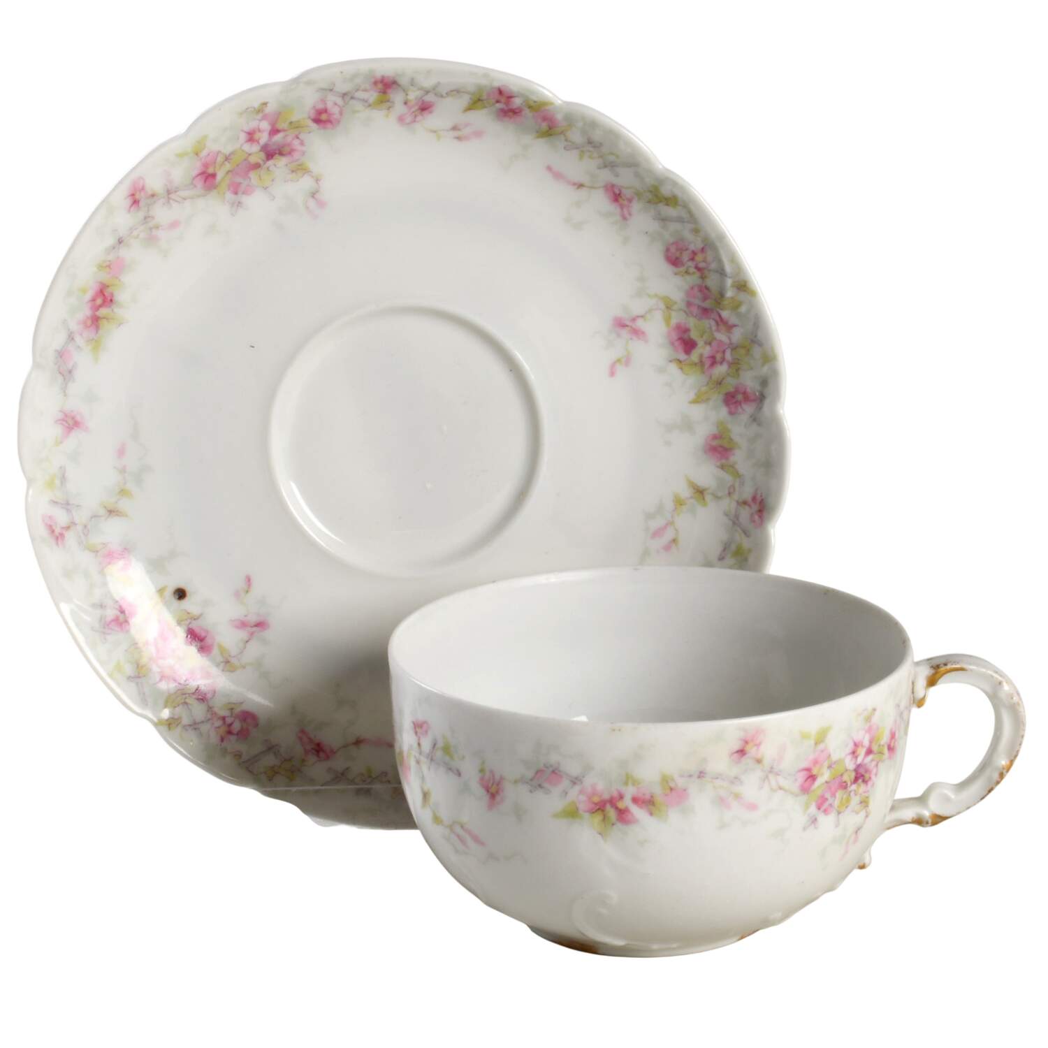 H1601 Flat Cup & Saucer Set by Haviland-1
