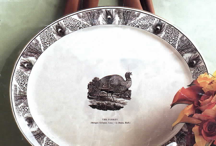 Bewick's Birds 18" Oval Serving Platter by Horchow-1